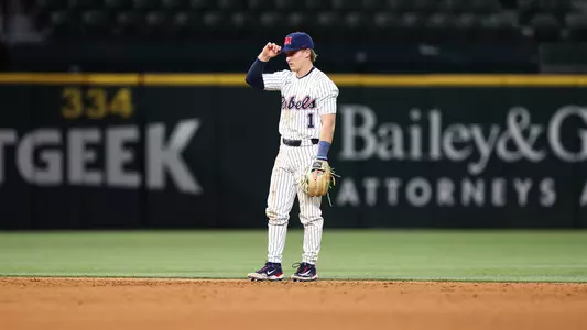 Ole Miss Baseball vs Arizona on February 14, 2025 at Globe Life Field in Arlington, TX. 
Photo by Hannah Morgan White/Ole Miss Athletics 
@OleMissCreative