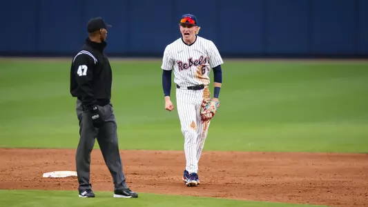 Ole Miss Baseball vs Clemson on February 16, 2025 at Globe Life Field in Arlington, TX. 
Photo by Hannah Morgan White/Ole Miss Athletics 
@OleMissCreative