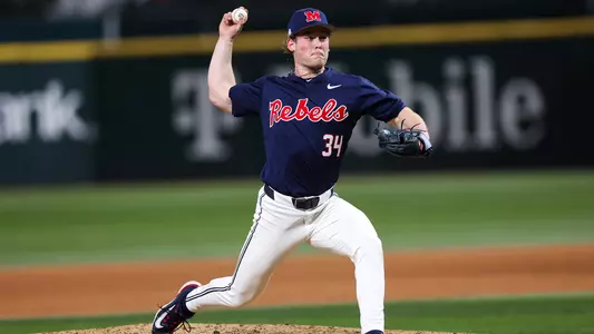 Ole Miss Baseball vs Texas on February 15, 2025 at Globe Life Field in Arlington, TX. 
Photo by Hannah Morgan White/Ole Miss Athletics 
@OleMissCreative
