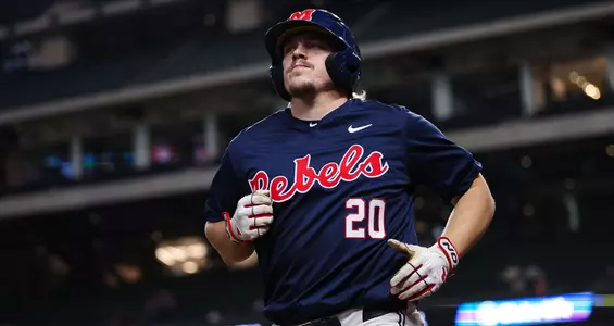 Ole Miss Baseball vs Clemson on February 16, 2025 at Globe Life Field in Arlington, TX. 
Photo by Hannah Morgan White/Ole Miss Athletics 
@OleMissCreative