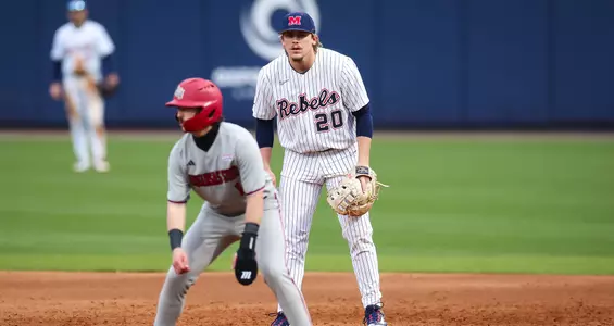 Ole Miss Baseball vs Clemson on February 16, 2025 at Globe Life Field in Arlington, TX. 
Photo by Hannah Morgan White/Ole Miss Athletics 
@OleMissCreative