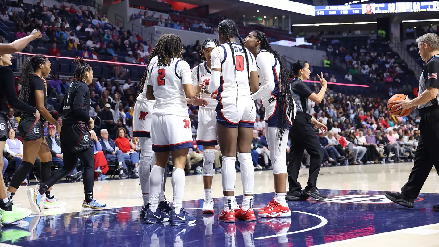 Ole Miss Women’s Basketball vs South Carolina at SJB Pavilion in Oxford, MS on February 27th, 2025.Photo by Hailey Austin /Ole Miss AthleticsInstagram and Twitter: @OleMissCreative