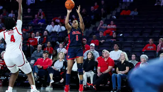 Ole Miss Womenís Basketball during a game against Georgia at The Stegeman Coliseum in Athens, GA on January 30th, 2025.