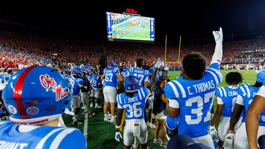 Ole Miss Football during the game against LSU at Vaught-Hemingway Stadium in Oxford, Mississippi on September 19, 2026. Photo by Hayden Carroll/Ole Miss Athletics.