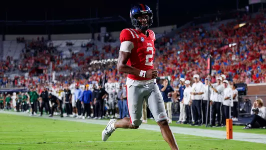 Ole Miss Football during the game against Charlotte at Vaught-Hemingway Stadium in Oxford, Mississippi on September 12, 2026. Photo by Cayce Smith/Ole Miss Athletics.