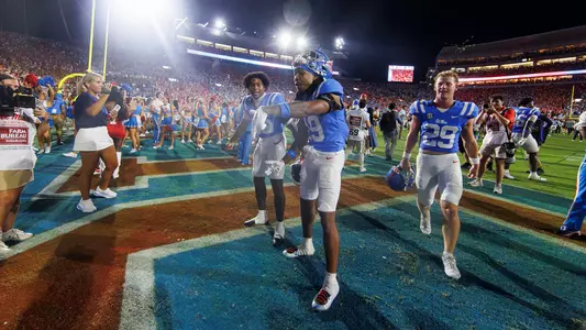 Ole Miss Football during the game against LSU at Vaught-Hemingway Stadium in Oxford, Mississippi on September 19, 2026. Photo by Carl Flocco/Ole Miss Athletics.