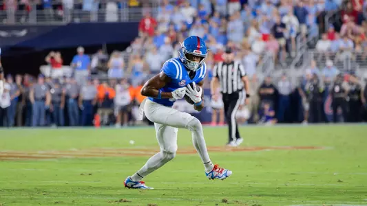 Ole Miss Football during the game against LSU at Vaught-Hemingway Stadium in Oxford, Mississippi on September 19, 2026. Photo by Ari Rosen/Ole Miss Athletics.