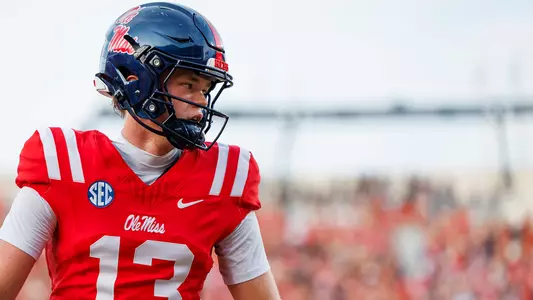 Ole Miss Football during the game against Charlotte at Vaught-Hemingway Stadium in Oxford, Mississippi on September 12, 2026. Photo by Hayden Carroll/Ole Miss Athletics.
