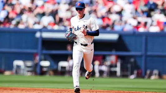 Ole Miss Baseball during the game against Mississippi St. at Swayze Field in Oxford, MS on March 29, 2026. Photo by Antonella Rescigno, Student Photographer/Ole Miss Athletics.