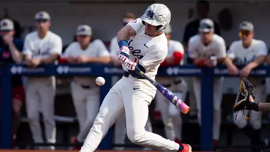 Ole Miss Baseball during the game against LSU at Swayze Field in Oxford, MS on April 11, 2026. Photo by Abby Miller, Student Photographer/Ole Miss Athletics.