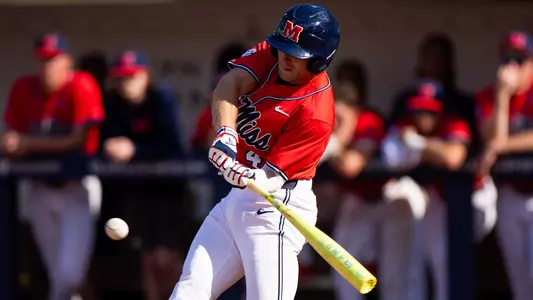 Ole Miss Baseball during the game against UGA at Swayze Field in Oxford, MS on April 26, 2026. Photo by Abby Miller, Student Photographer/Ole Miss Athletics.