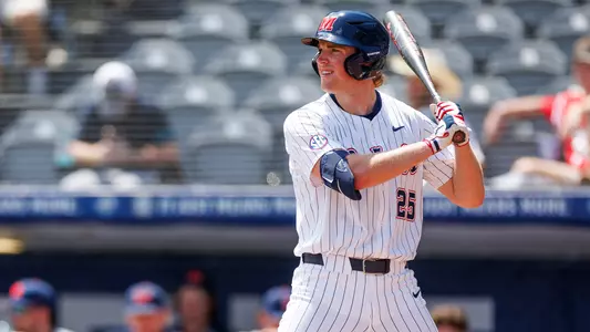 Ole Miss Baseball during Game 1 of the 2026 SEC Baseball Tournament against Missouri at Hoover Metropolitan Complex in Hoover, Alabama on May 19, 2026. Photo by Hayden Carroll/Ole Miss Athletics.