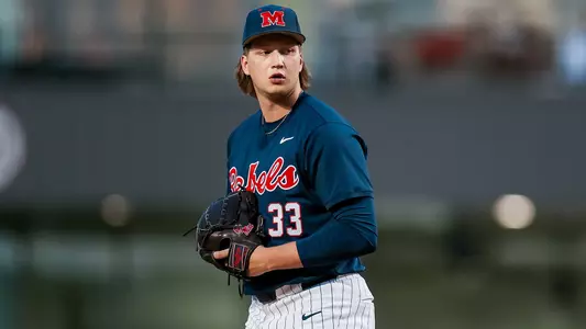 Ole Miss Baseball during their game against Arkansas in Fayetteville, Arkansas on May 1, 2026. Photo by Kari Hodges/Ole Miss Athletics.