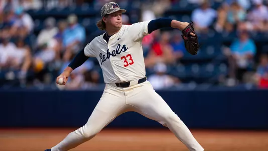 Ole Miss Baseball during the game against Texas A&M at Swayze Field in Oxford, MS on May 9, 2026. Photo by Abby Miller, Student Photographer/Ole Miss Athletics.