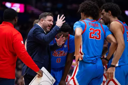 Chris Beard coaching his team at the SEC Tournament