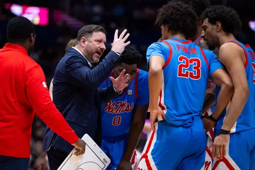 Chris Beard coaching his team at the SEC Tournament