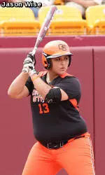 Beltran Slugs Three-Run Homer as No. 24 Softball Battles Stanford