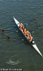 Men's Crew Dominates Morning Races; Tested By Wisconsin In Afternoon