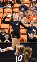 Sawatzky Leads Volleyball in Five-Set Thriller Win over Cougars