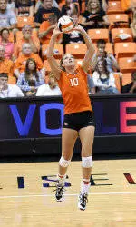 McBride Leads Volleyball's Come From Behind Victory over the Vikings