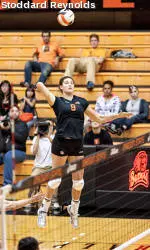 Rourke Posts Match-High 17 Kills in Volleyball's Loss to No. 7 Stanford
