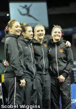 Kesler Leads Three to Podium on Bars; Four Earn All-America Honors