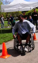 Men's Hoops Participates in OSU Wheel-A-Thon to Benefit MS and IMPACT