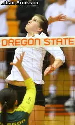 Volleyball Upsets No. 13 Oregon in Sweeping Fashion
