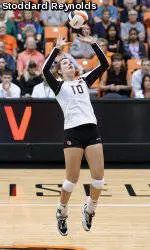 Volleyball Shows Sparks Early but Comes Up Short against No. 4 Cal