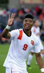 Welshman Nets Hat Trick as Men's Soccer Wins 200th