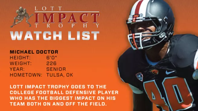 Doctor Named to Lott IMPACT Trophy Watch List