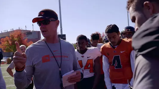 Pac-12 Networks still of Gary Andersen on The Drive