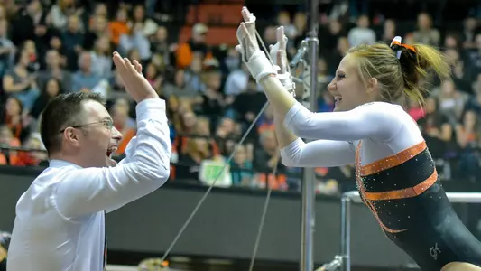 McKenna Singley - bars celebration