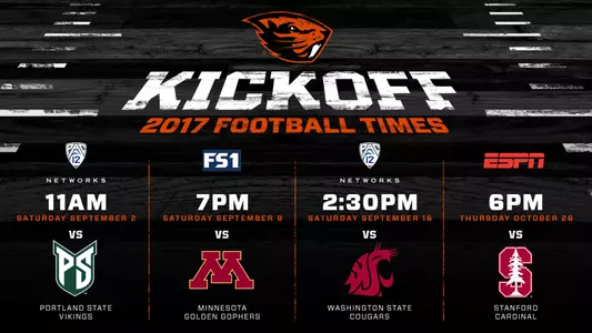 2017 Football Game Times