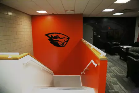 Wrestling Facility Stairs & Lounge