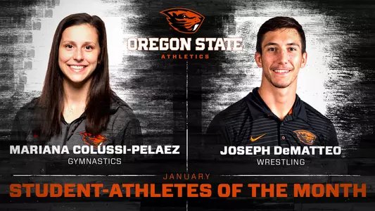 Mariana Colussi-Pelaez, Joseph DeMatteo student-athlete of the month