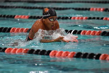 Fernanda Rodriguez swimming the breaststroke