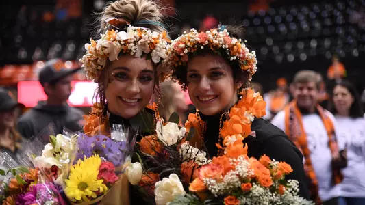 Dani Dessaints and Shireen Khamedoost Senior Day
