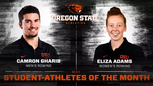 Adams, Gharib student-athlete of the month