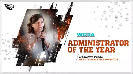 Marianne Vydra Admin of the Year graphic