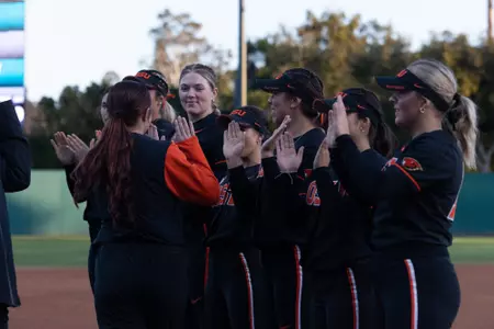Team pregame at Stanford