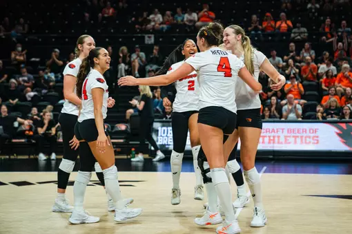 VB celebration vs. Montana State - 091125