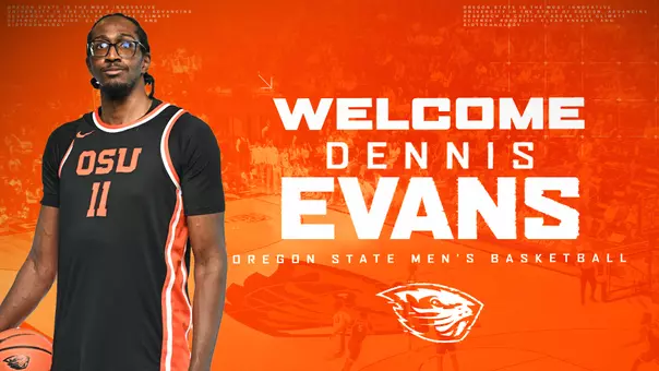 Graphic welcoming Dennis Evans to Oregon State