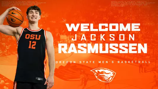Graphic welcoming Jackson Rasmussen to Beaver Nation