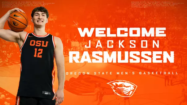 Graphic welcoming Jackson Rasmussen to Beaver Nation