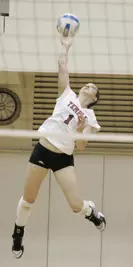 VOLLEYBALL ENDS SEASON WITH 3-1 LOSS TO AMERICAN Image