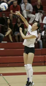 VOLLEYBALL OVERPOWERS LIU, 3-1, IN BLACKBIRD INVITATIONAL Image