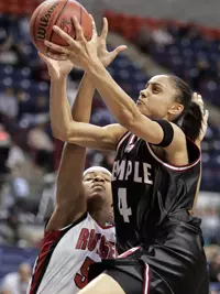 #21/20 TEMPLE WOMEN STUN #9 RUTGERS, 48-47, IN BATTLE OF OLYMPIC STARS Image