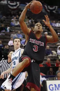 TEMPLE ROUTS RHODE ISLAND, 74-45, IN OPENING ROUND OF A-10 TOURNAMENT Image