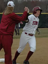 TEMPLE RALLIES PAST RIDER IN SOFTBALL, 11-7 Image